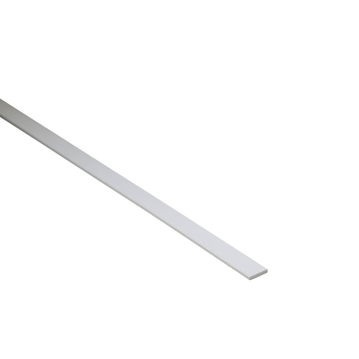 Platbanda PVC, 10 x 2 mm, L = 1 m, alb mat WALTI