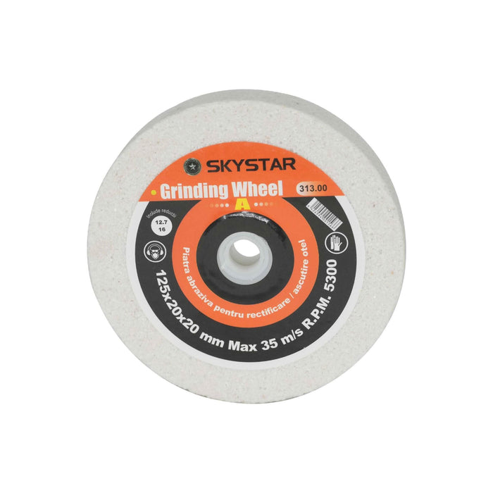 Piatra de polisat pentru polizor banc SkyStar, pentru otel/metal, granulatie 46, Ø 125 x 20 x 20 mm WALTI