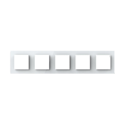 Rama decorativa pentru 5 module Livolo, IP20, alba - WALTI WALTI