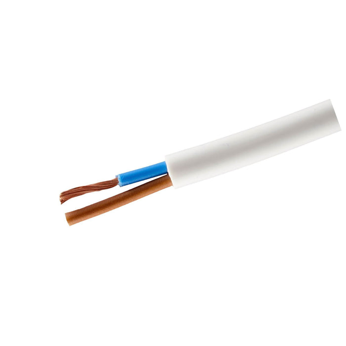 Cablu electric MYYM, 2 x 0.75 mm², 50 m, alb WALTI