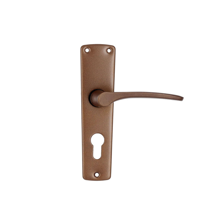 Maner cu sild usa interior, 54 mm, pentru cilindru, otel, maro WALTI