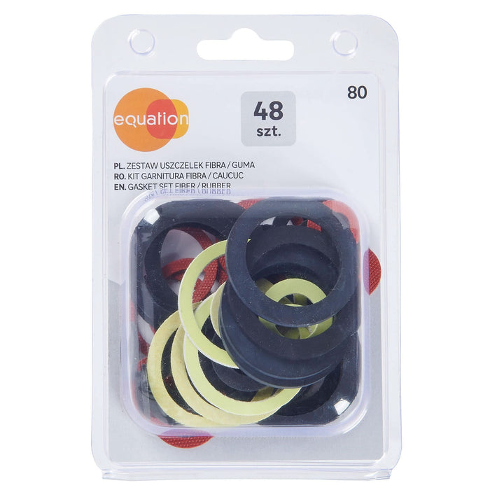 Kit garnituri etansare Equation, fibra si cauciuc (set 48 buc) WALTI