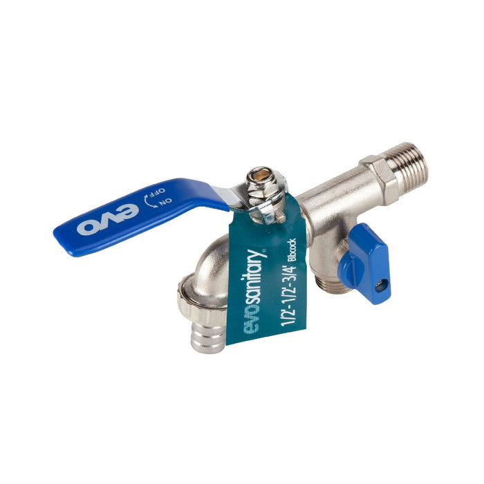 Robinet dublu 3 cai, alama, 1/2 - 1/2 - 3/4'' WALTI