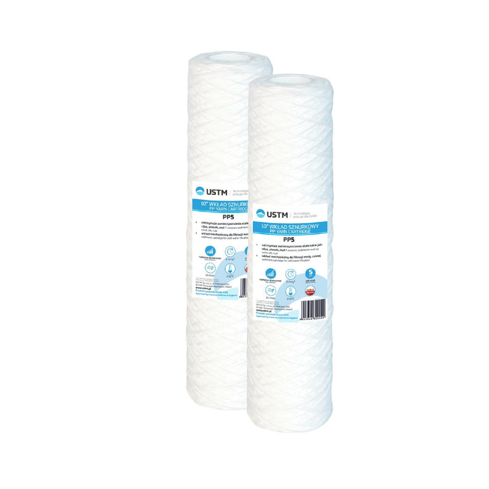 Cartuse filtru apa, 10", antibacterian, tesatura, 5 μ (set 2 buc) WALTI