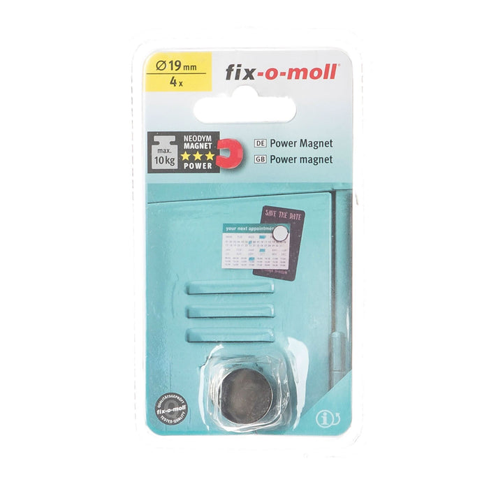 Magnet tip disc, Ø 19 x 3 mm (set 4 buc) WALTI