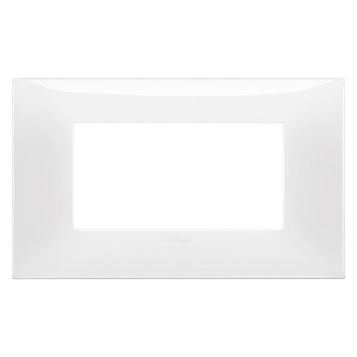 Rama decorativa pentru 4 module Neve, pentru aparataj modular, alb WALTI