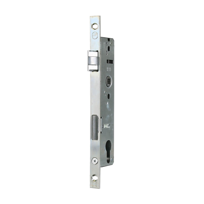 Broasca usa, incastrata, reversibila, usa PVC, inchidere cu cilindru, 25 x 92 mm, zincat WALTI