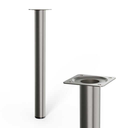 Picior mobila, Ø 30, H 300  mm, metal, argintiu satinat, periat - WALTI WALTI