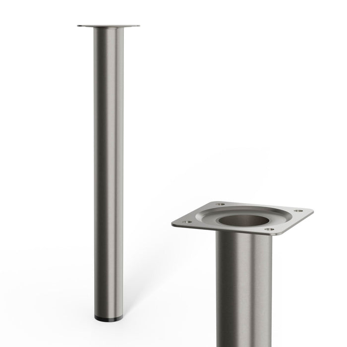 Picior mobila, Ø 30, H 300  mm, metal, argintiu satinat, periat WALTI