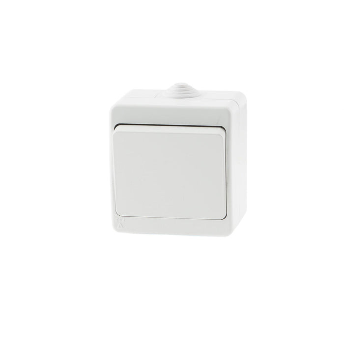 Intrerupator simplu Gunsan Nemliyer, montaj aplicat, exterior, IP54, alb WALTI