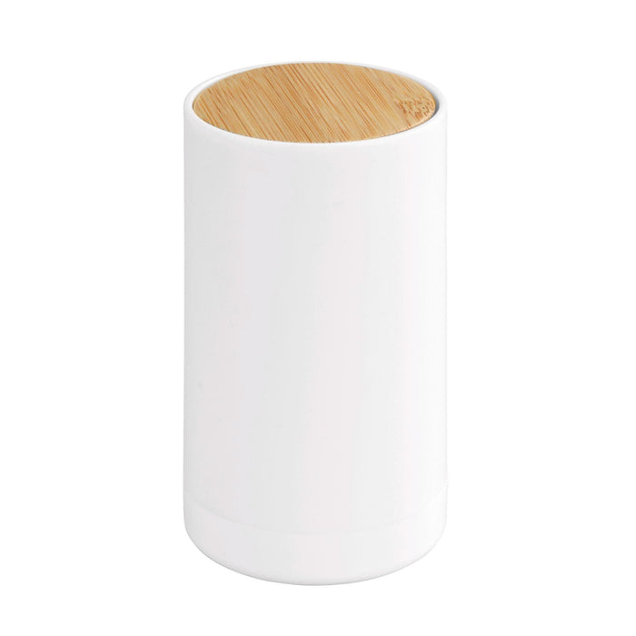 Suport betisoare de urechi Laresa, din plastic/bambus, alb mat WALTI