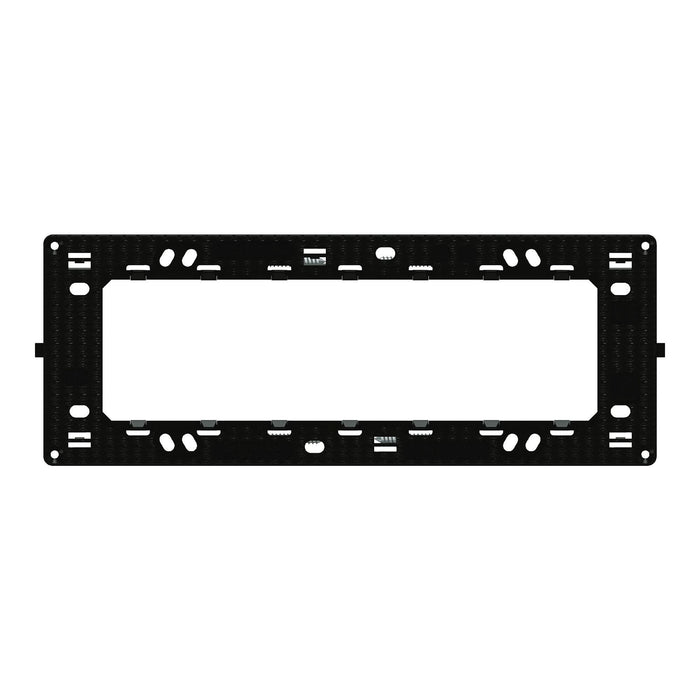 Rama fixare pentru 7 module Schneider Easy Styl, pentru aparataj modular, IP20, neagra WALTI