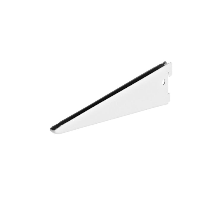 Suport dublu pentru raft pe sina, 270 mm, alb WALTI