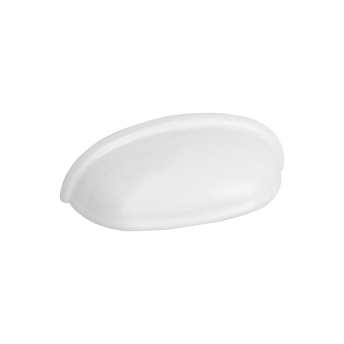 Maner mobila Inspire, tip scoica, 64 mm, otel, alb, finisaj mat WALTI