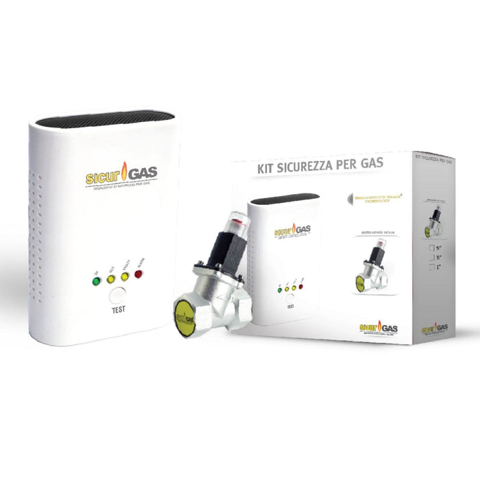 Detector gaz Sicurgas, cu electrovana, 3/4" WALTI