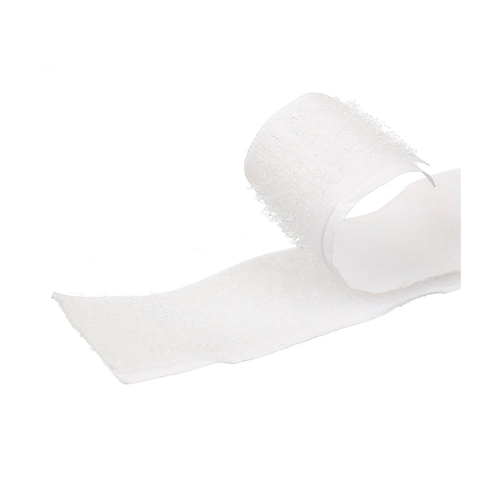 Banda velcro, adeziva, 20 mm, L 20 m, alb WALTI