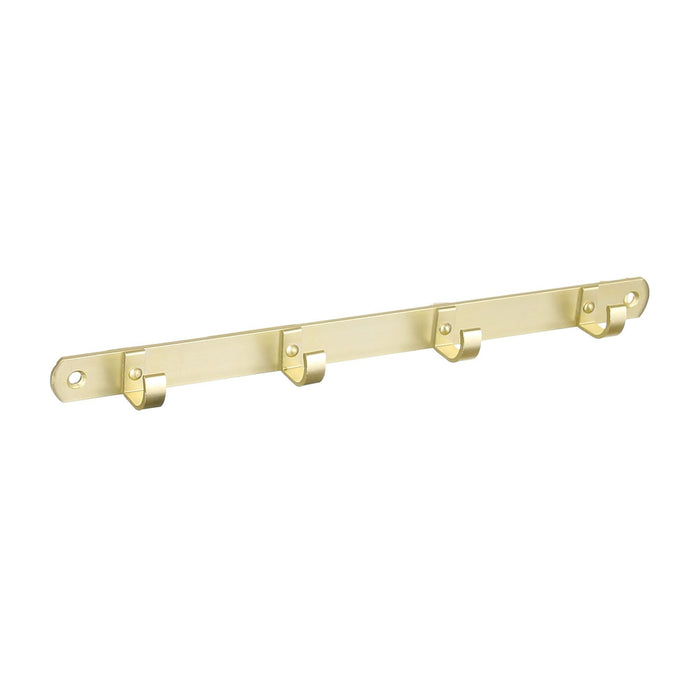 Cuier perete, 4 agatatoare simple, aluminiu, 2 cm, auriu WALTI