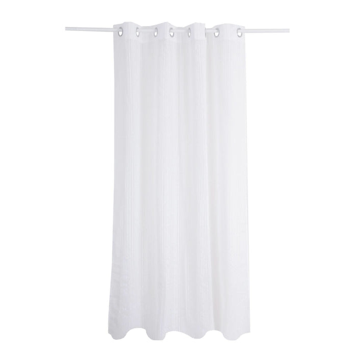 Perdea 140 x 280 cm Inspire Pricillia White 0, model uni, cu inele, alb WALTI