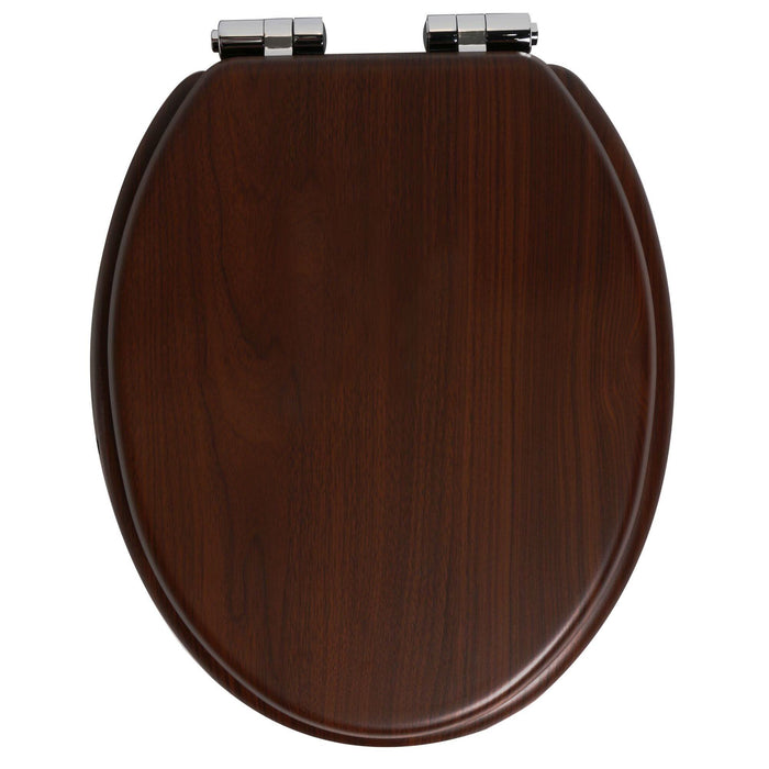 Capac WC Sensea Purity, din MDF, inchidere lenta, maro WALTI