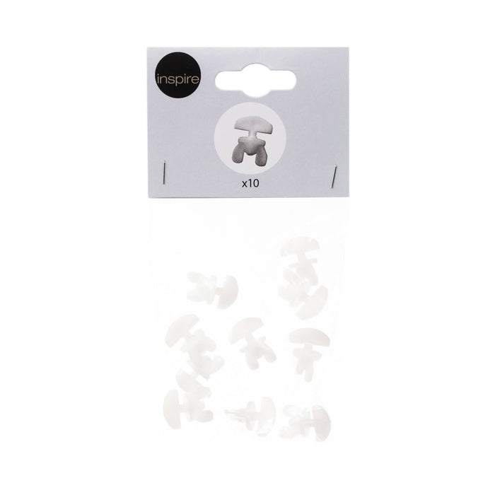 Set 10 opritoare cu surub sina PVC Inspire, alb WALTI