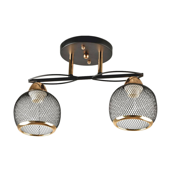 Lustra Fall, 2 x E27, 40 W, negru/auriu WALTI