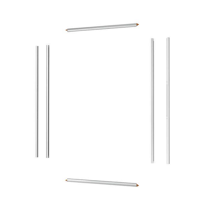 Set 2 profile pentru usa culisanta Sensea Easy, 140 x 190 cm, profil argintiu, finisaj crom WALTI