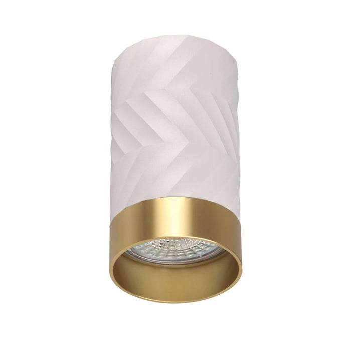 Spot aplicat Arras, 1 x GU10, 10 W, rotund, alb-auriu WALTI