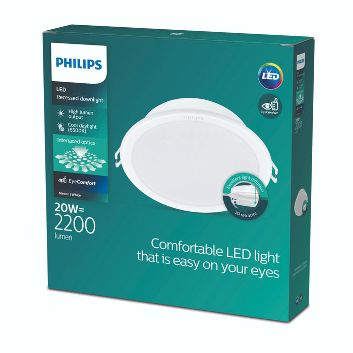 Spot LED incastrat Philips, 20 W, alb rece, rotund WALTI