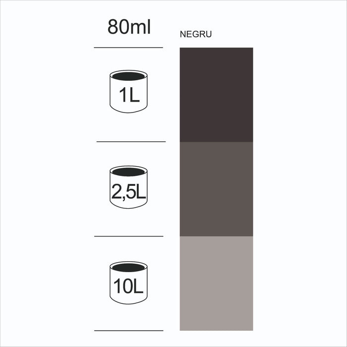 Pigment Luxens negru 26, 80 ml, interior/exterior WALTI