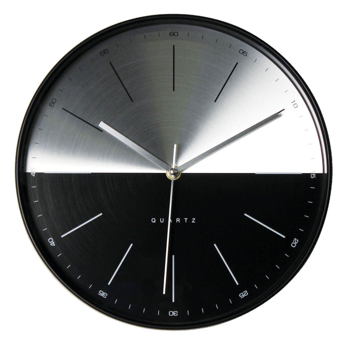 Ceas de perete Petra, diametru 30 cm, negru/gri WALTI
