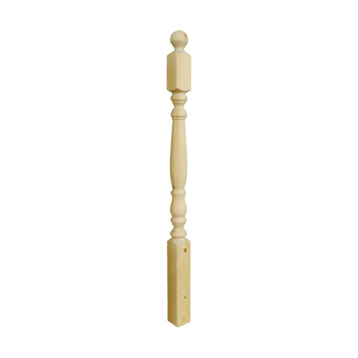 Balustru capat strunjit, brad, 1130x70x70 mm WALTI