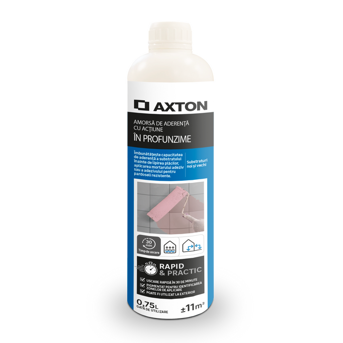 Grund de aderenta placari ceramice, interior/exterior, Axton, roz, 0.75 L WALTI