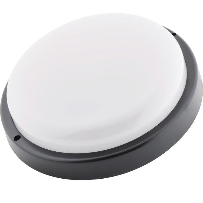 Aplica Bat LED, 18 W, lumina rece, 6500K, rotunda, neagra WALTI
