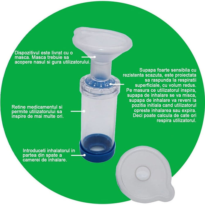 Camera de inhalare KIDSCARE KCCI10B, albastru-transparent WALTI