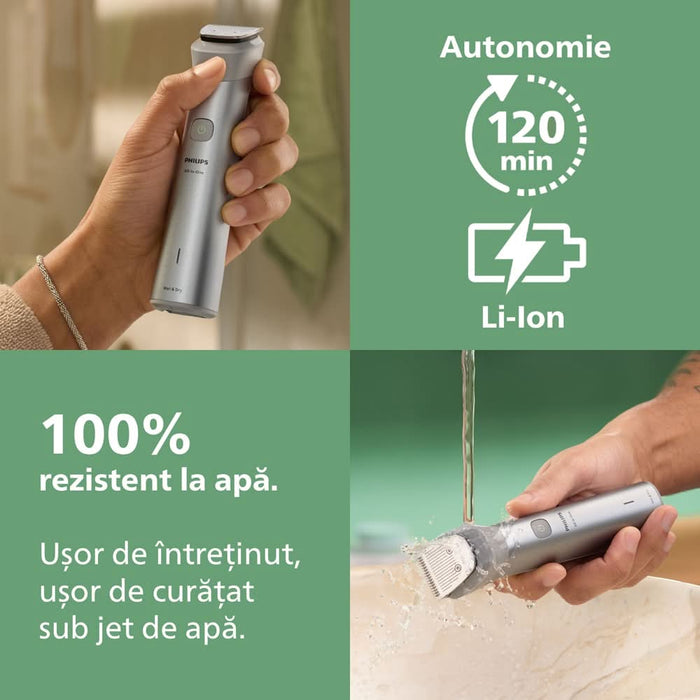 Aparat de tuns multifunctional 11 in 1 PHILIPS Series 5000 Series MG5941/15, acumulator, autonomie 120 min, argintiu WALTI