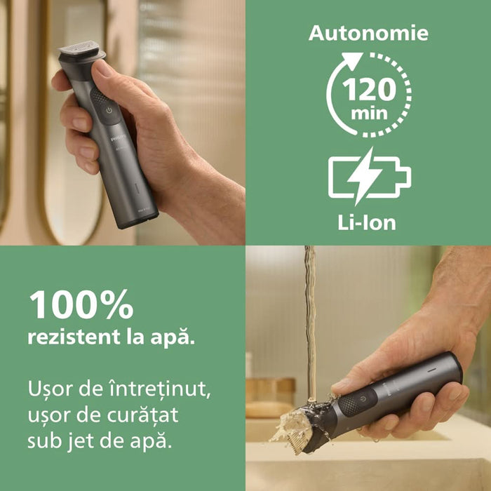 Aparat de tuns multifunctional 17 in 1 PHILIPS Series 7000 MG7951/15, acumulator, autonomie 120 min, gri WALTI