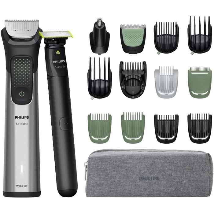 Aparat de tuns multifunctional 17 in 1 PHILIPS Series 9000, acumulator, autonomie 120 min, gri WALTI