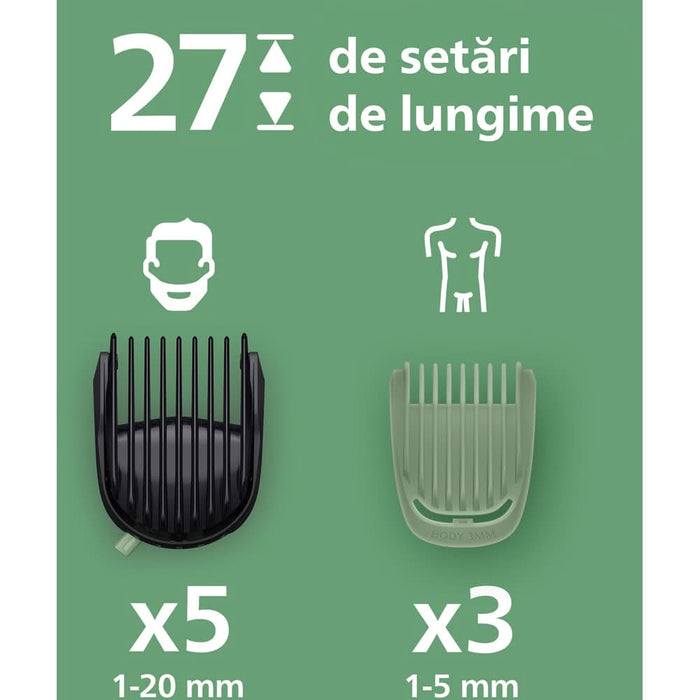 Aparat de tuns multifunctional 17 in 1 PHILIPS Series 9000, acumulator, autonomie 120 min, gri WALTI
