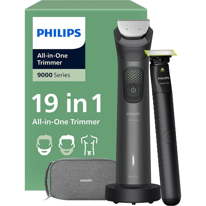 Aparat de tuns multifunctional 19 in 1 PHILIPS Series 9000 MG9556/15, acumulator, autonomie 120 min, negru WALTI