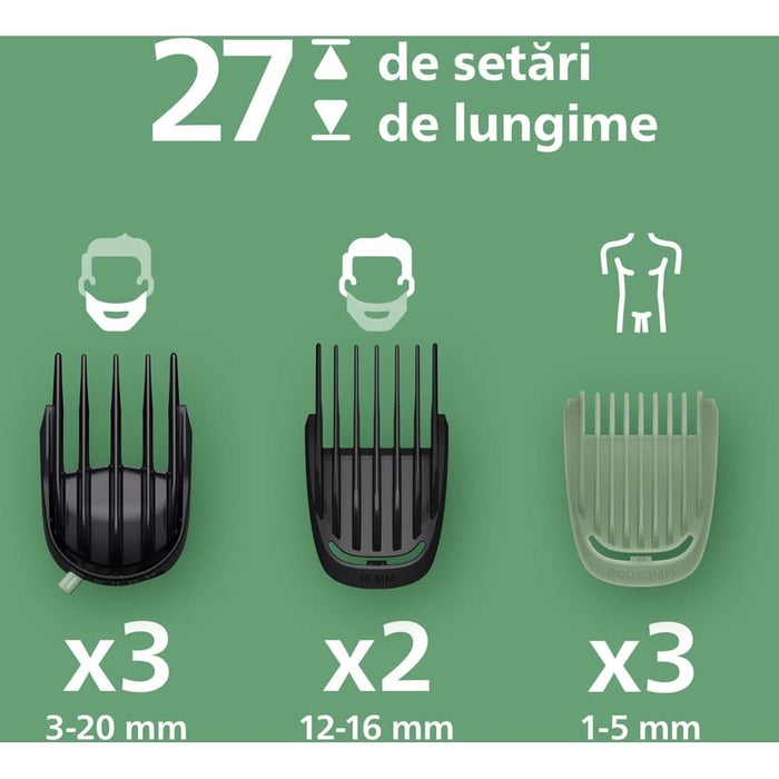 Aparat de tuns multifunctional 19 in 1 PHILIPS Series 9000 MG9556/15, acumulator, autonomie 120 min, negru WALTI