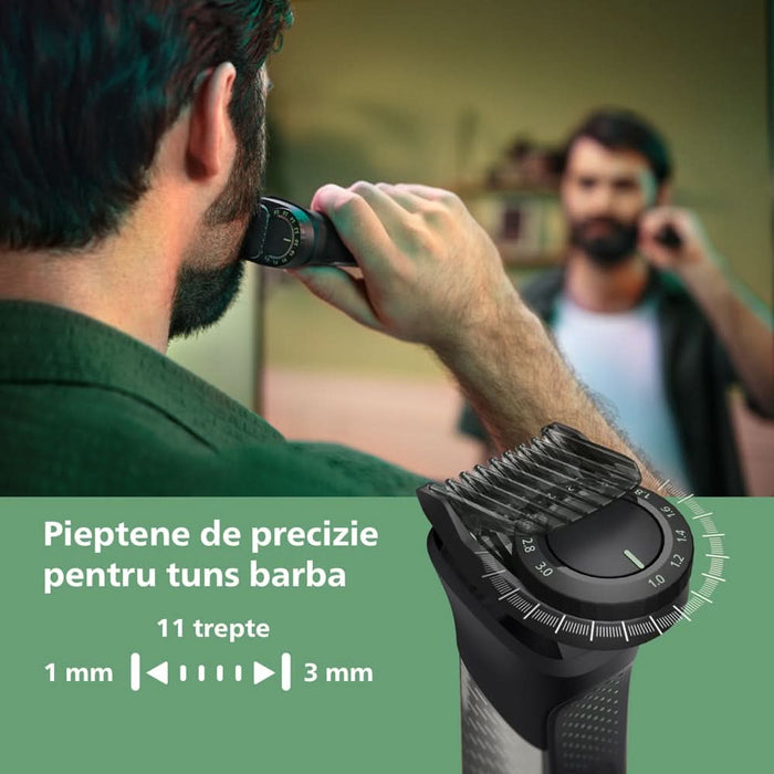 Aparat de tuns multifunctional 20 in 1 PHILIPS Series 9000 MG9558/15, acumulator, autonomie 120 min, gri WALTI