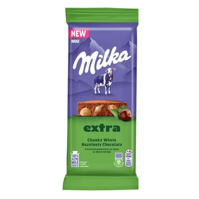 milka Ciocolata Lapte si Alune Intregi 190 g - WALTI WALTI