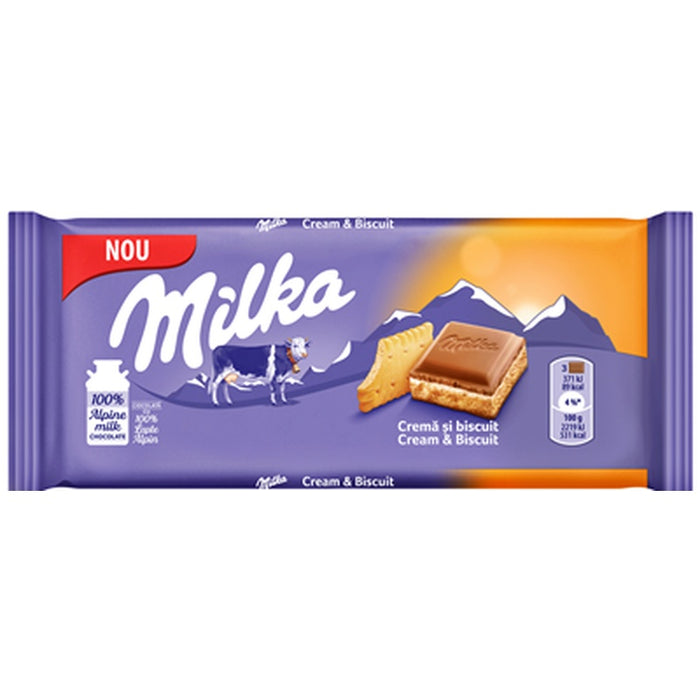 milka Ciocolata cu Crema de Lapte si Biscuiti 3 x 100 g - WALTI WALTI