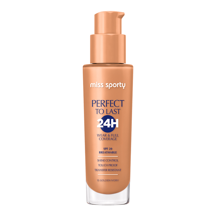 miss sporty Perfect to Last 24H fond de ten 15 Golden Ivory, 30 ml WALTI