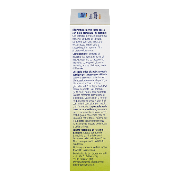 Mivolis Pastile pentru tuse iritativă cu miere de Manuka, 24 buc WALTI