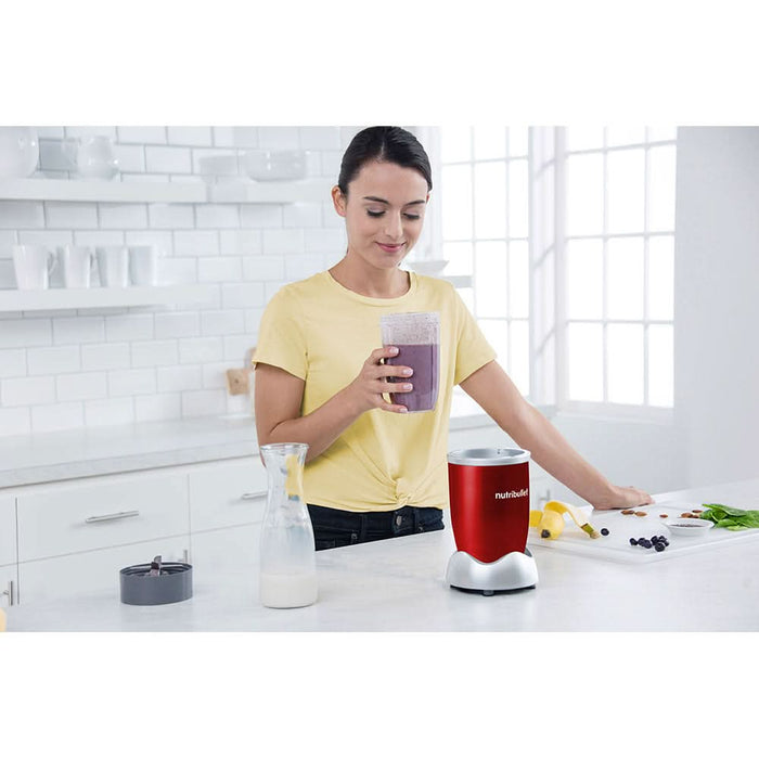 Blender NUTRIBULLET Original NB606R, 0.7l, 1 treapta viteza, 600W, rosu-argintiu WALTI