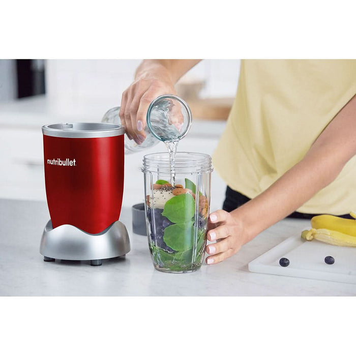 Blender NUTRIBULLET Original NB606R, 0.7l, 1 treapta viteza, 600W, rosu-argintiu WALTI