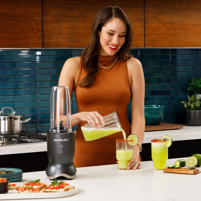 Blender NUTRIBULLET Ultra, 0.9l, 1 treapta viteza, 1200W, gri inchis-argintiu - WALTI WALTI