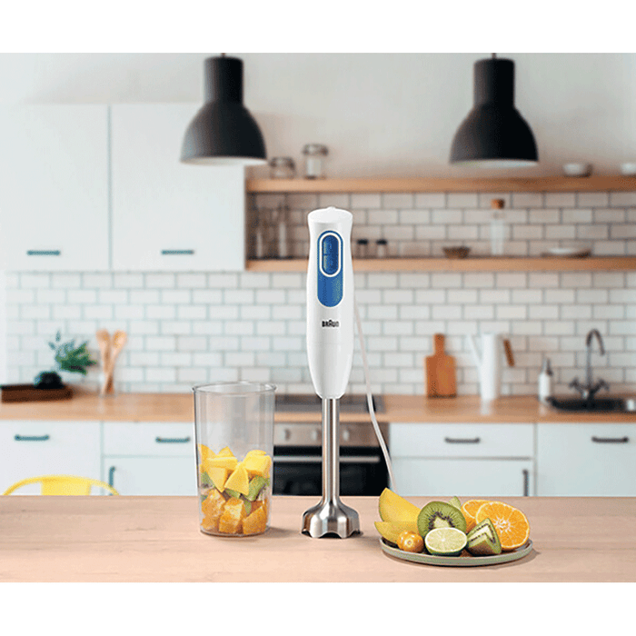 Mixer vertical BRAUN MQ20.001M, 0.6l, 600W, 2 trepte viteza, alb-albastru WALTI