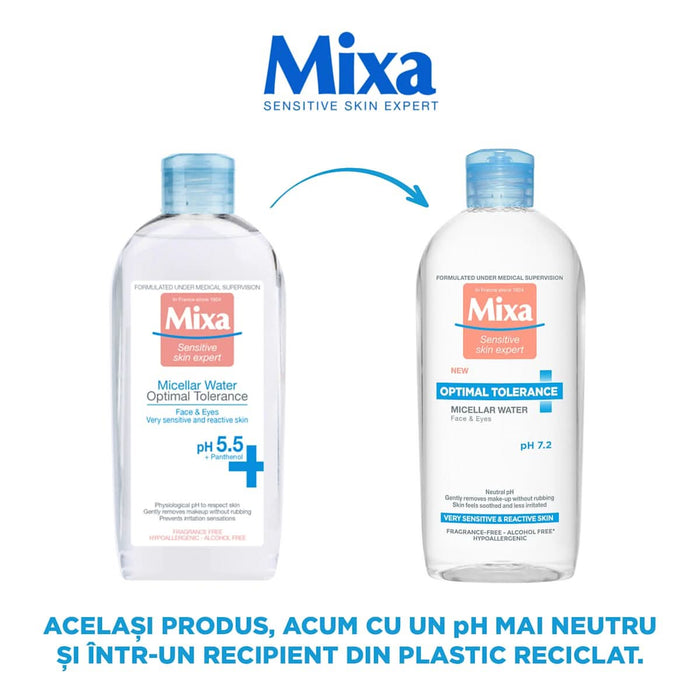 Mixa Apă micelară tolerantă pentru față, 400 ml WALTI